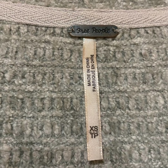 Free People Heart It Laces Oversized Sweater Gray Size XS - Picture 4 of 8